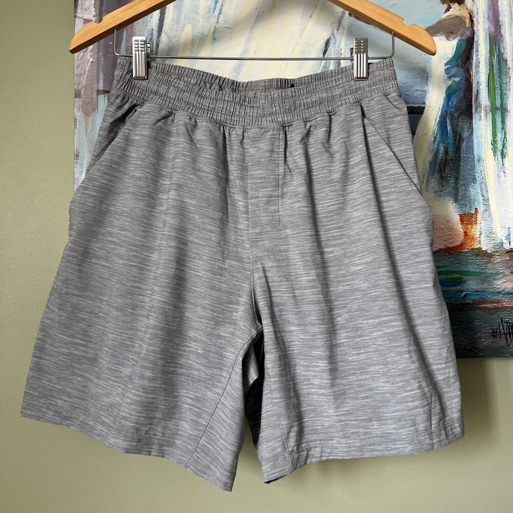 Lululemon Men’s Size M Heathered Sea Salt Cast Pace Breaker Short Liner EUC